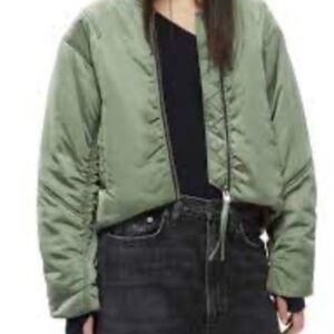 Shoreditch Ski Club NWT Olive Green Bomber Jacket for Women